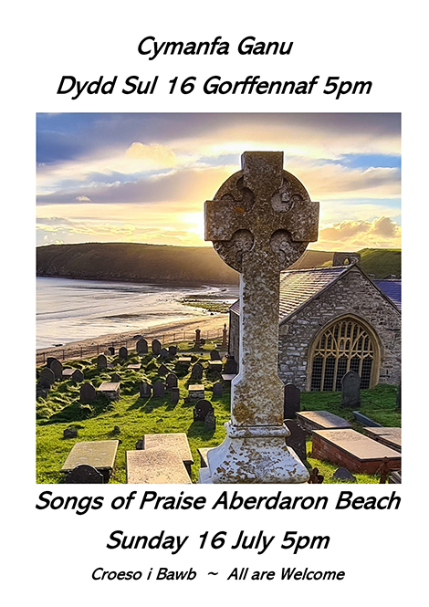 Poster Songs of Praise Aberdaron Beach